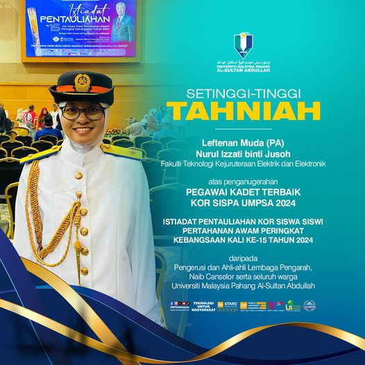 Setinggi-Tinggi Tahniah Kepada Nurul Izzati binti Jusoh